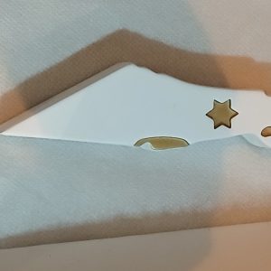 קופסת מזוזה בצורת המפה של ישראל